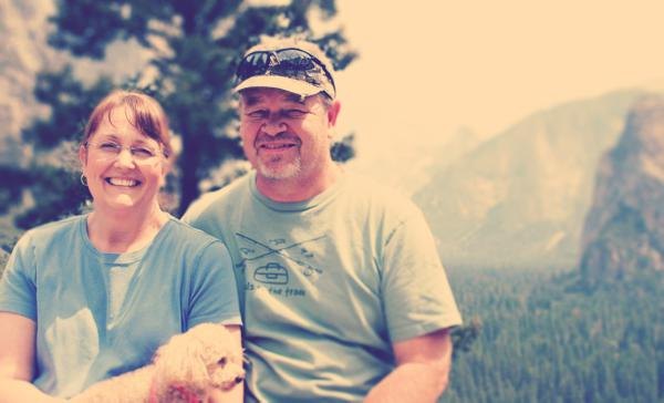 Lee and Colleen in the mountains